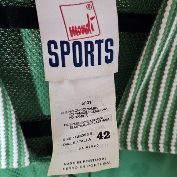 Vintage Rare Mondi Sports Green Tennis Polo Button-down Maxi Dress size 42 (M/L) - Picture 5 of 5